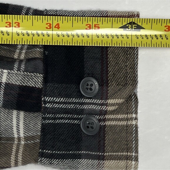 Marmot Sz Mens L Flannel Long-Sleeve Button-Down Casual Shirt Black Brown Plaid - Picture 12 of 15